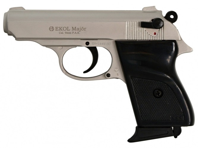 Plynová pistole Ekol Major satén nikl cal.9mm