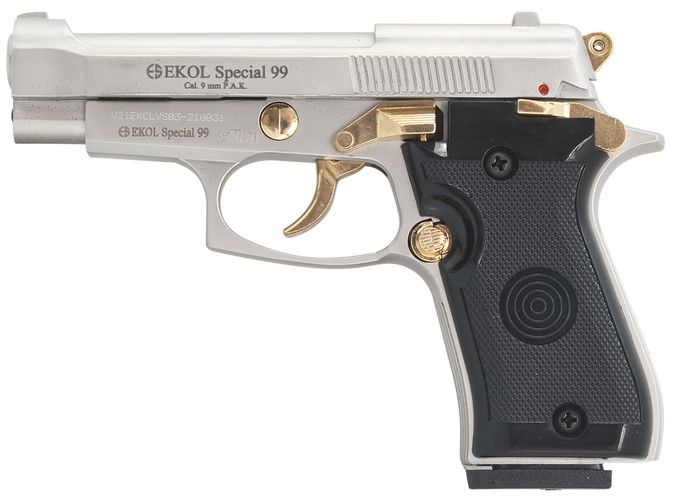 Plynová pistole Ekol Special 99 Classic cal.9mm kat.C-I satén nikl gold