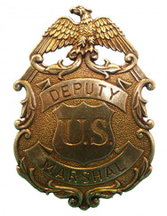 Replika Odznak zástupce US Marshal 8,8cm zlatý