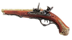 Replika pistole dvouhlavňová, křesadlová, Napoleon, Francie 1806